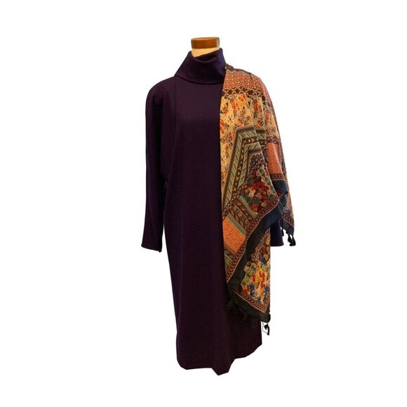 Ungaro vintage couture dress long sleeves high neck size 10 40ch 40H 42L - Picture 1 of 11